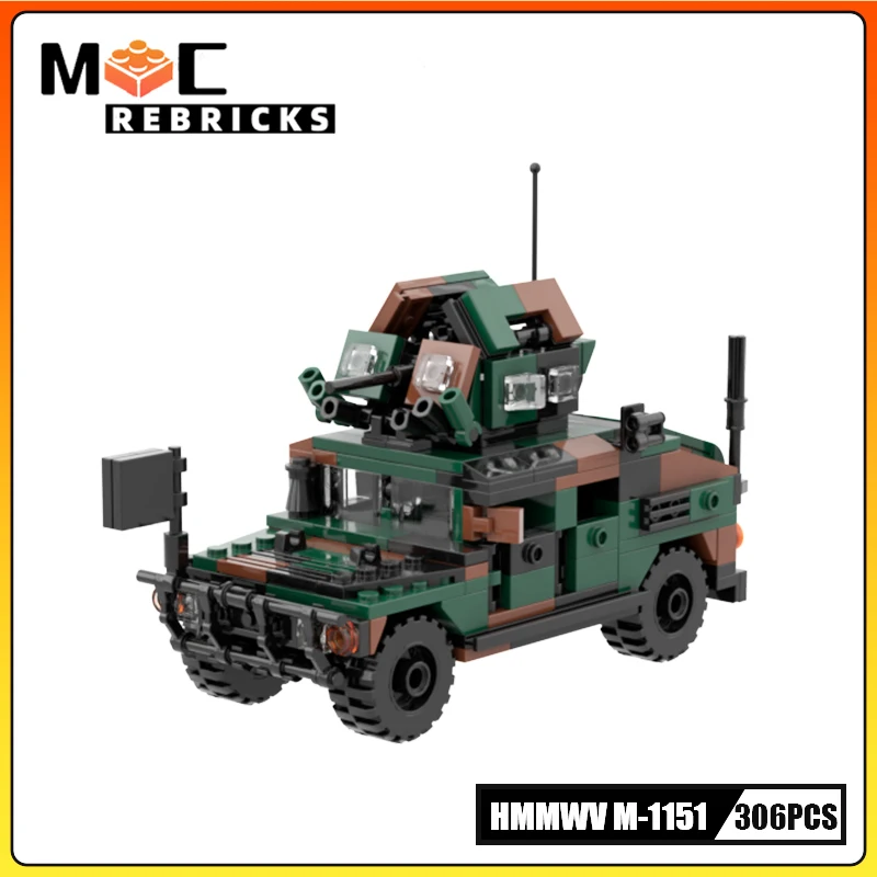 

Modern Military Vehicle Hummer armored vehicle m1151 MOC Building Block Model Bricks Kits Kids Toys for Children Christmas Gift