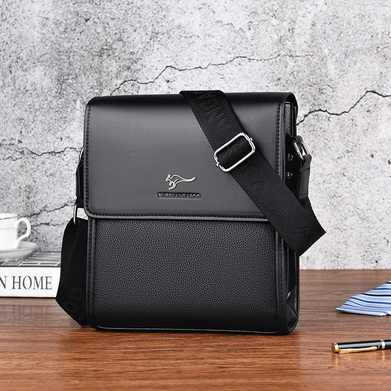 Luxury Brand Messenger Bag Men Leather Side Shoulder Bag For Men Business Office Work Bag Male Briefcase Casual Crossbody Bag