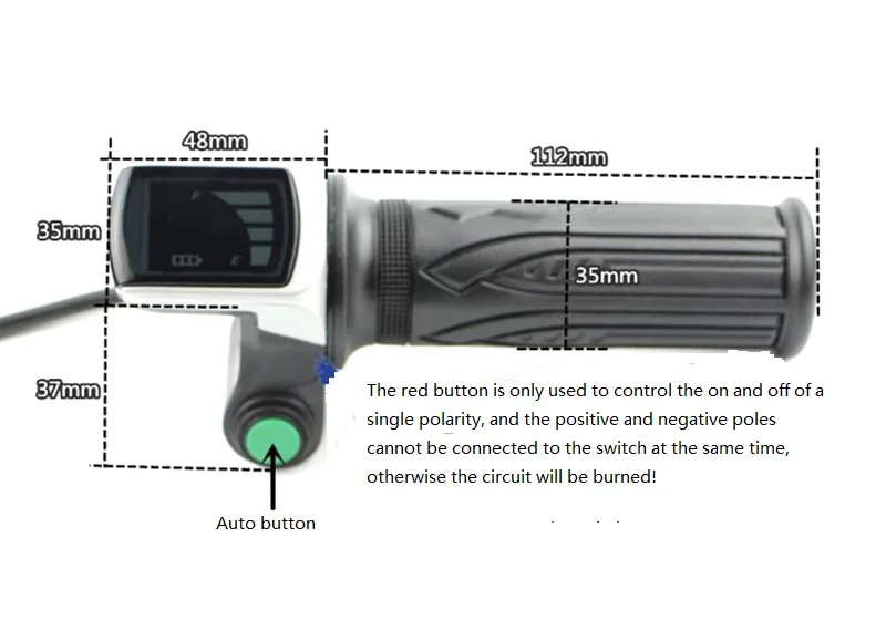 24V36V48V Wuxing 122DX Electric Bicycle Accelerator Electric Scooter Handle With Battery Indicator Electric Scooter/bike sparts