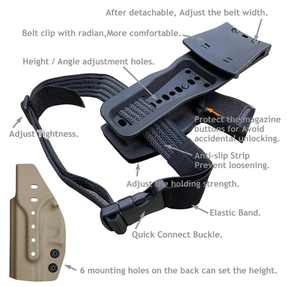 القطب الحرفية Sig P365 الحافظات OWB Kydex ل Sig Sauer P365 / P365 SAS مسدس ، Sig P365 SAS الحافظة
