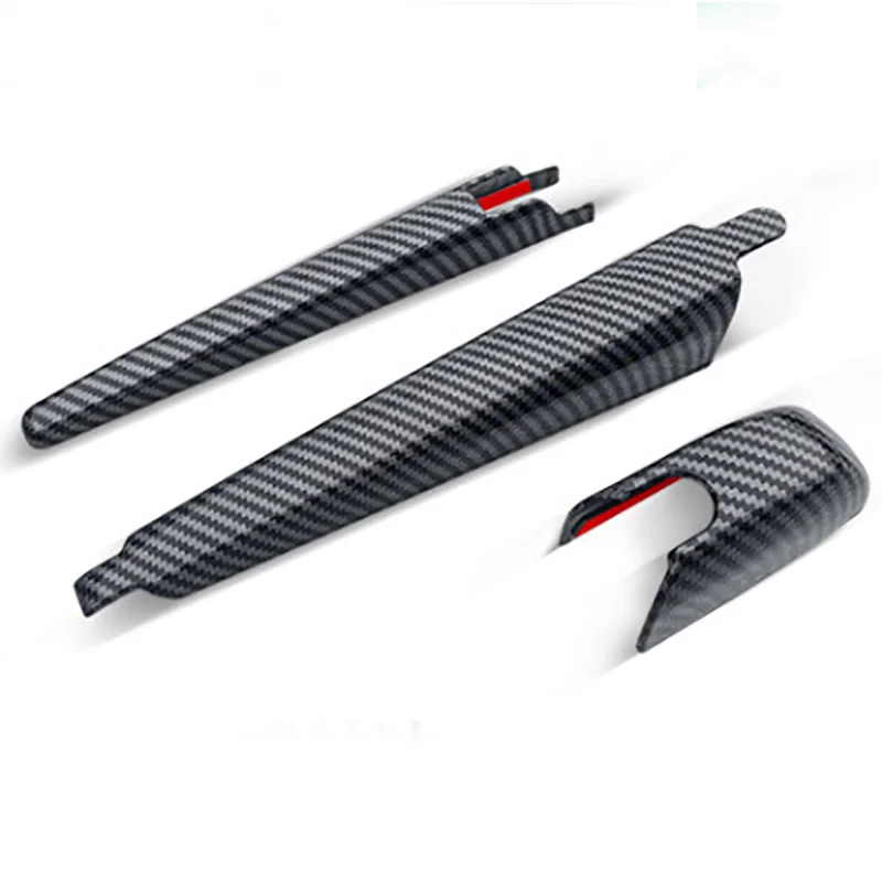 

ABS Car Rear Wiper Protection Cover Rear Window Wiper Nozzle Trim Sticker For 2020 Toyota RAV4 Carbon fiber pattern paste