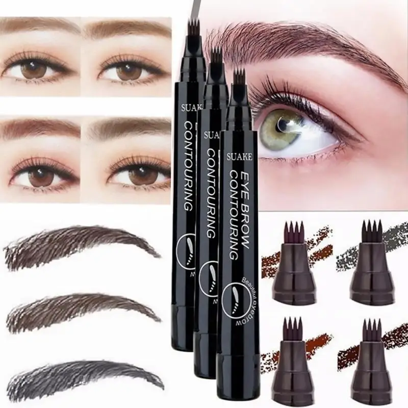 Relleno de cejas triangular de larga duración, maquillaje impermeable, 5 colores, Popular, preciso, forma triangular, ultrafino, 5 colores