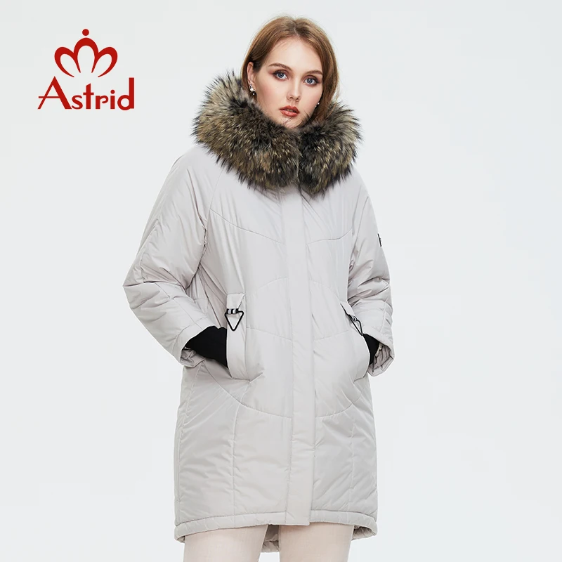 Astrid Women's winter jacket for women parkas 2022 female long quilted coat  Oversize warm clothing with fur hooded outerwear