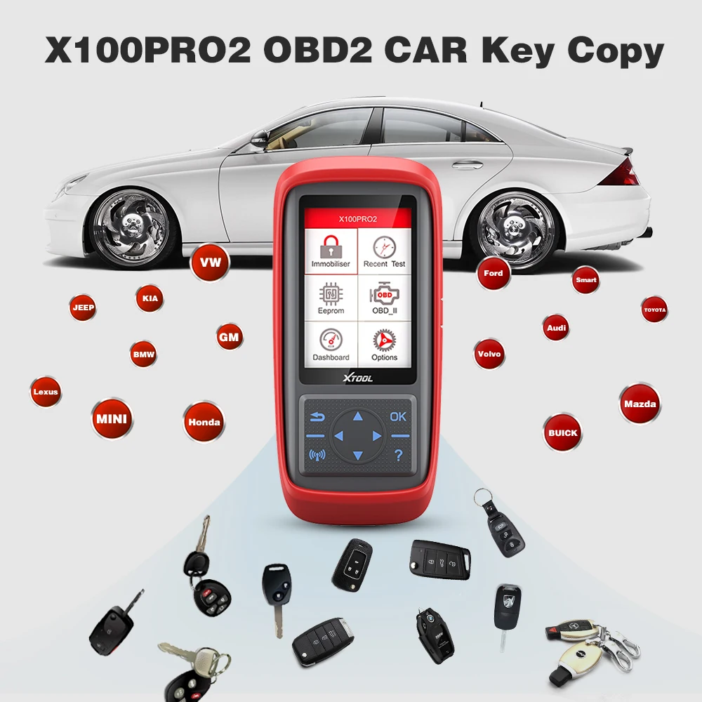 XTOOL X100 Pro2 OBD2 Auto Key Programmer OBD2 Automotive Scanner X100PRO Car Code Reader Scanner Car Diagnostic Tools ECU reset