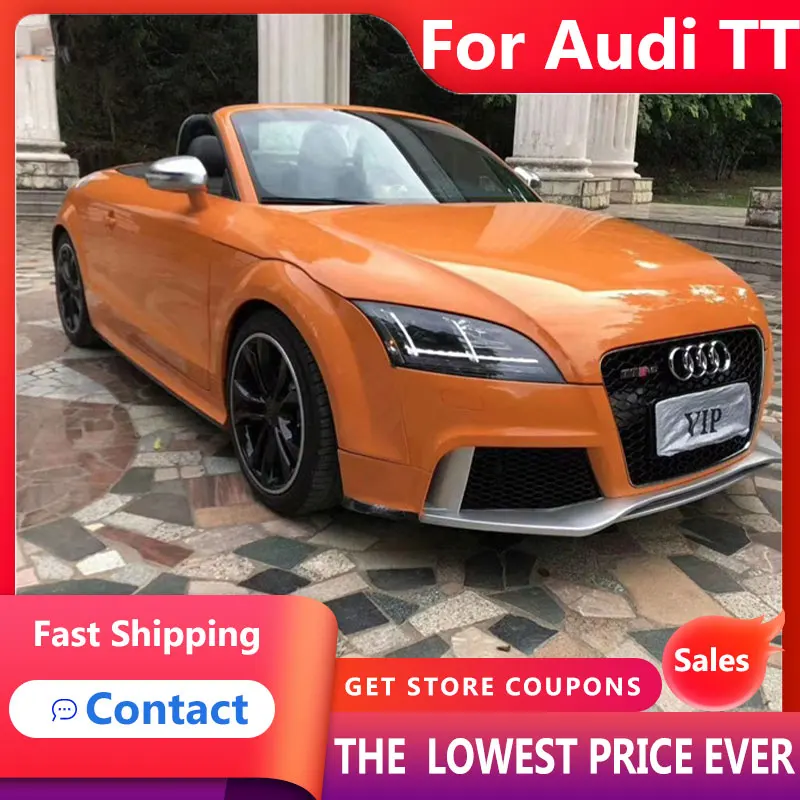 For Audi TT LED Headlights 2006-2014 TT Head lights LED DRL Dynamic Turn Signal Hid Bi Xenon Front lights Auto Accessories