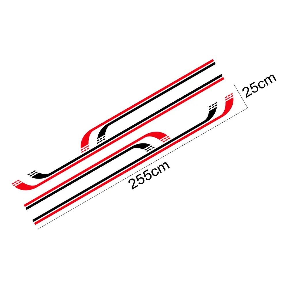 4PCS/Lot Car Door Stickers For Ford Transit Custom Camper Van Motorhome Long Stripes Graphics Tuning Accessories