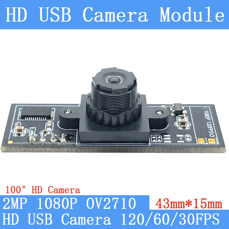 

2MP 100 degree Wide angle Surveillance Camera 1080P HD MJPEG 120fps 30/60FPS High Speed CCTV Linux UVC Webcam USB Camera Module