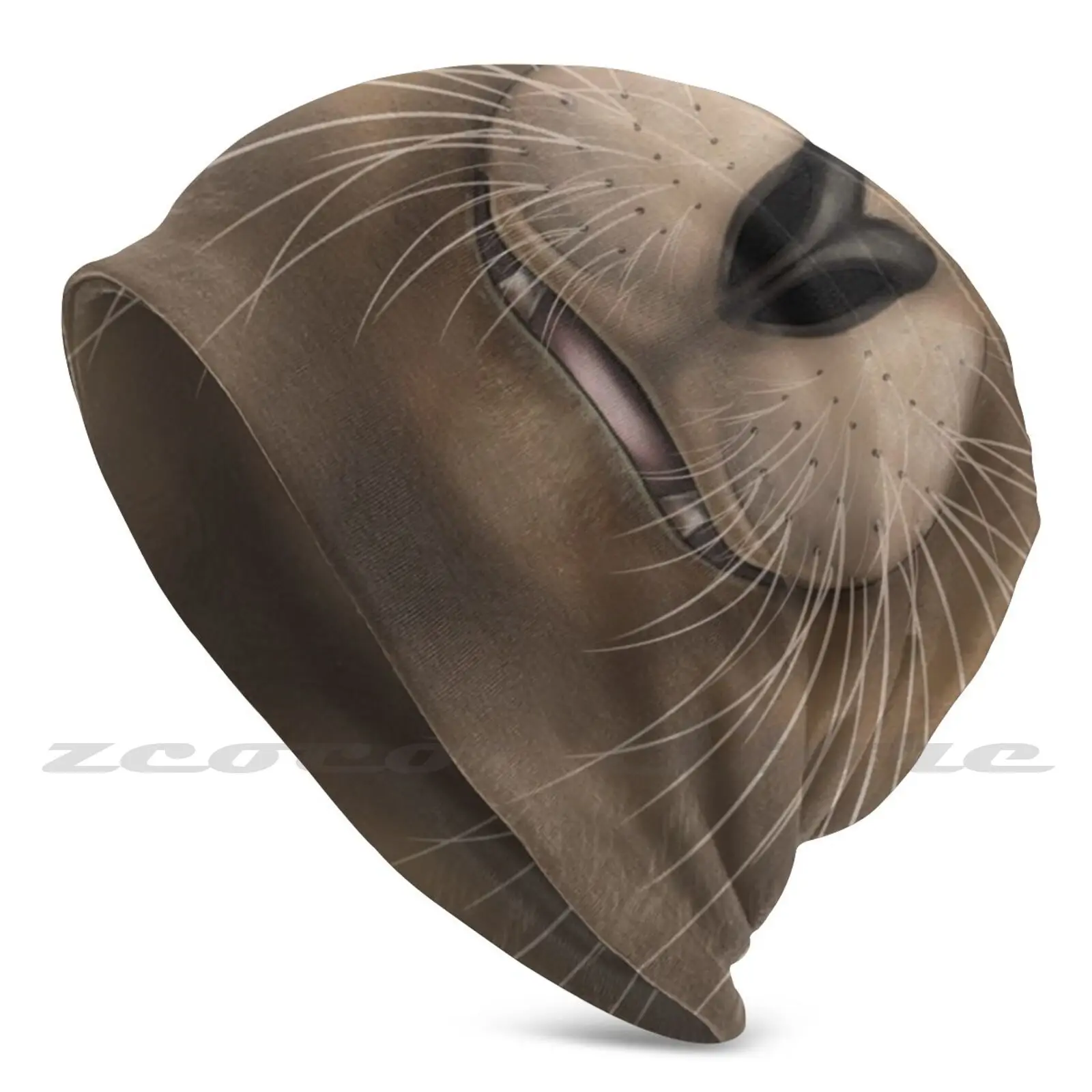 Sea Lion Face Adult Kids Knit Hat Hedging Cap Outdoor Sports Breathable Sea Lion Pinniped Seal Marine Ocean Sea Animal Zoology