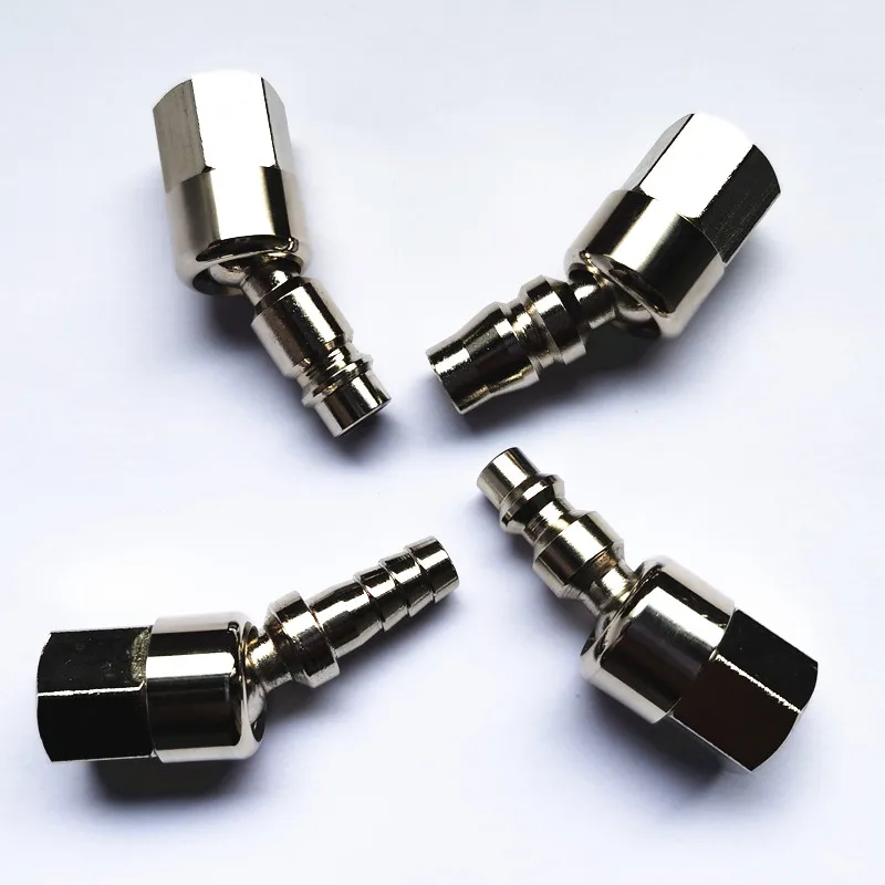 Pneumatic Universal Quick Joint 2PCS  360 Swivel Air Hose Connector Flow universal joint air fitting Euro Air Line Hose Fitting