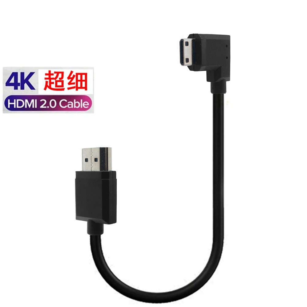 MiNI HDMI- compatible male to HDTV OD 3.0mm Super Soft Thin Cables & Mini HD male Cable 2k*4k hd @60hz Light-weight Portable