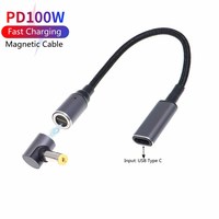 100W Magnetic Type C PD Charging Cable for Acer Aspire Laptop Charger USB C to 5.5*1.7mm Male Plug Connector Adapter Converter