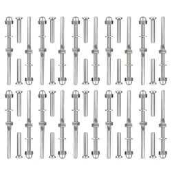 20pcs Threaded Hand Crimp Swage Stud and Stemball Swage Combination Pack for 1/8