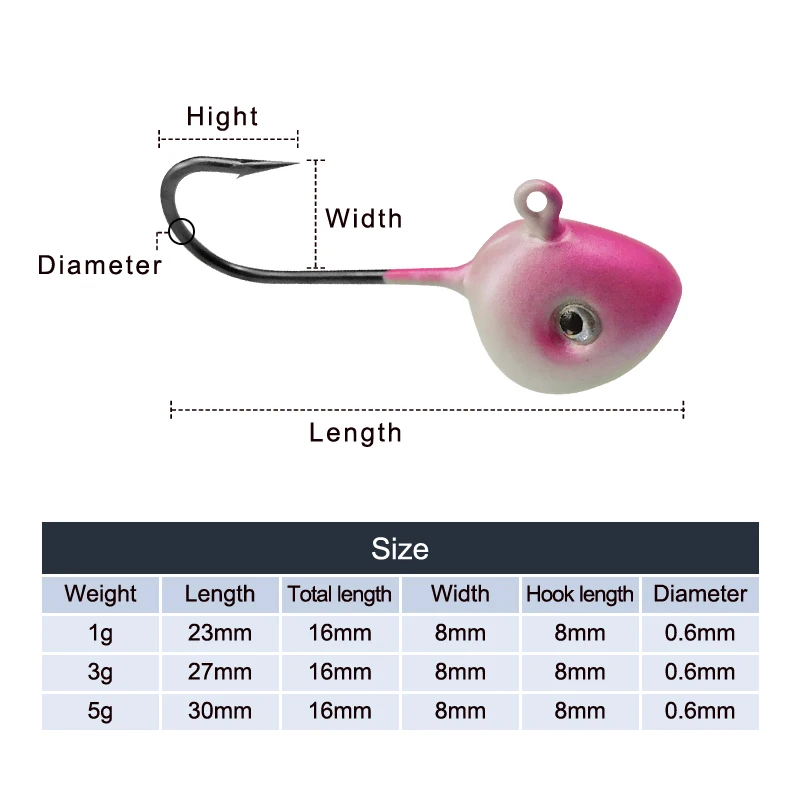 Anzuelos Jig Head ESFISHING – para vinilo de pesca deportiva - imagen 4