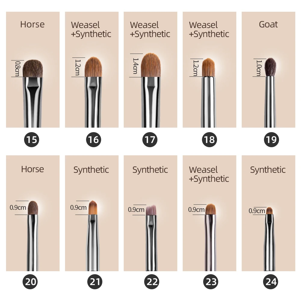 OVW Professional Makeup Brush Set Point Shader Small Blending Brush pinceaux maquillage yeux pedzle do make up zestawy