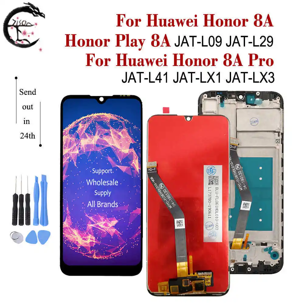 For Huawei Honor 8A LCD With Frame JAT-L09 JAT-L29 honor 8A Pro JAT-L41 LX1 LX3 8Apro Display Screen Touch Digitizer Assembly