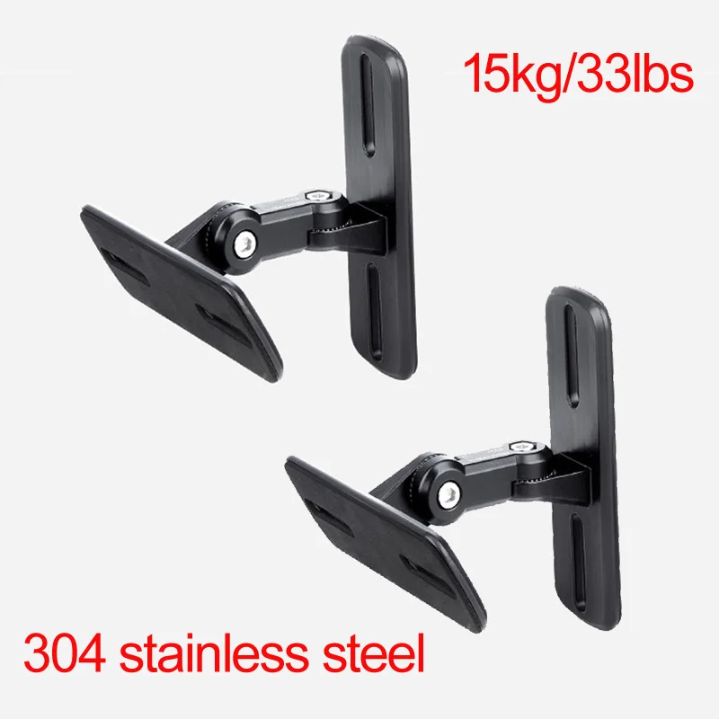Suporte de som universal de aço inoxidável, pulseira giratória, 15kg, suporte de som para parede, dobrável, movimento total