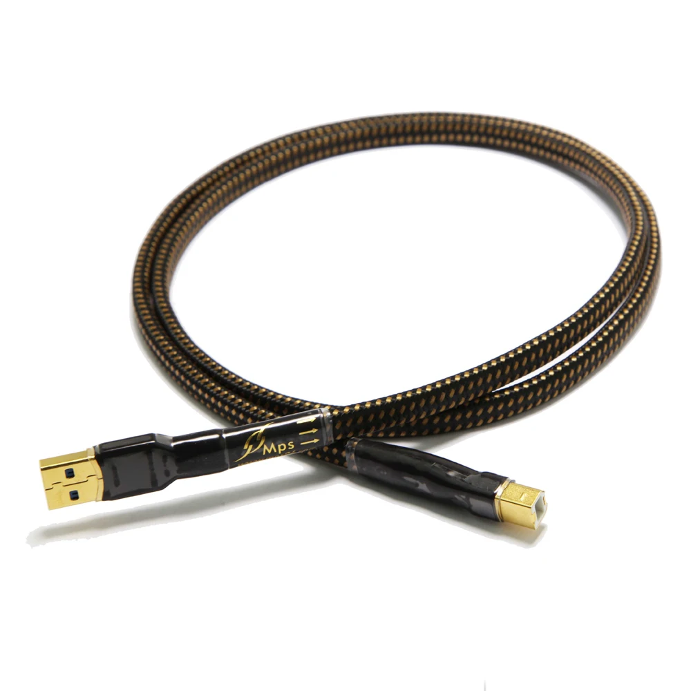 MPS HD-990 HiFi 99.9999% OCC+Silver Plated 24K10u Gold Plated Plug USB2.0 connector audio cable DAC PC Audio data cable