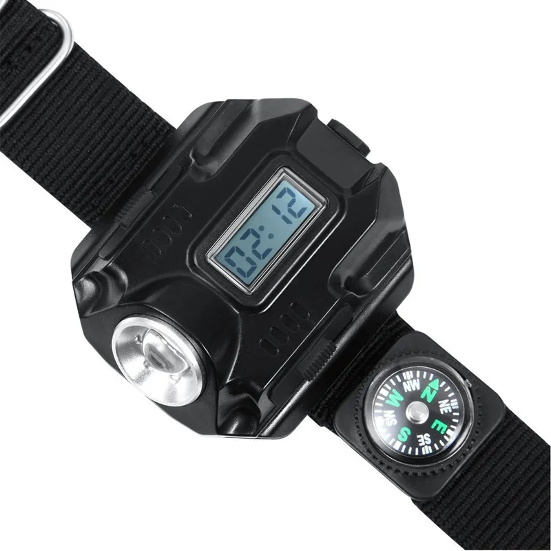 O-Band Light LED Wrist Watch Flashlight Torch Light USB Charging Wrist Model Tactical Rechargeable Up To 100,000 Hours