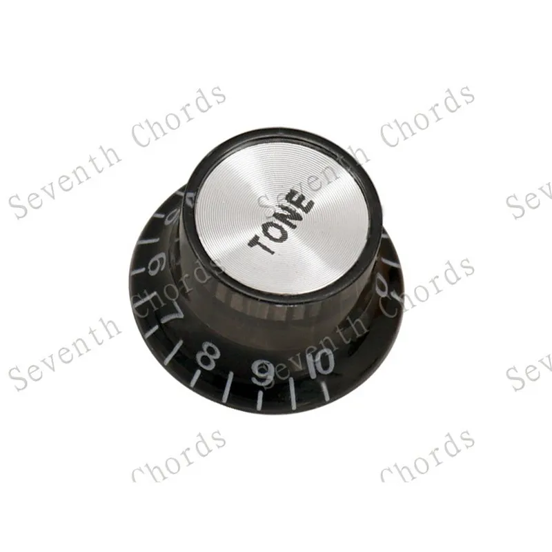 4 Stück/Set Schwarze Kunststoff-Gitarren-Lautstärkeregler-Kappen Potentiometer-Kappen Musikinstrumente Großhandel – Detail 7