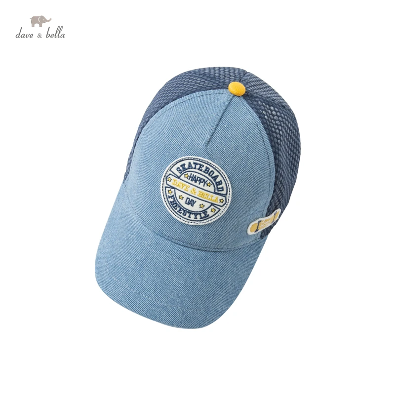 DKS16649-1K dave bella summer fashion new born baby boys casual patchwork letter hat