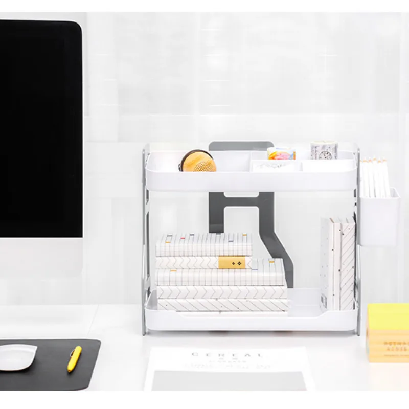 Multifunctional Bookshelf Home Desktop Organizing Shelf Office Computer Desk Small Bookshelf Simple Student Storage Rack