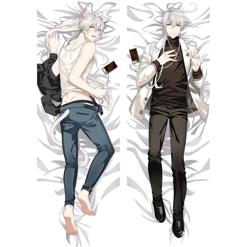 Anime Game Mystic Messenger 707 Jumin Zen pillow Covers Cool boys 3D Two-Side Bedding Hugging Body Dakimakura case For Girl Gift image 3