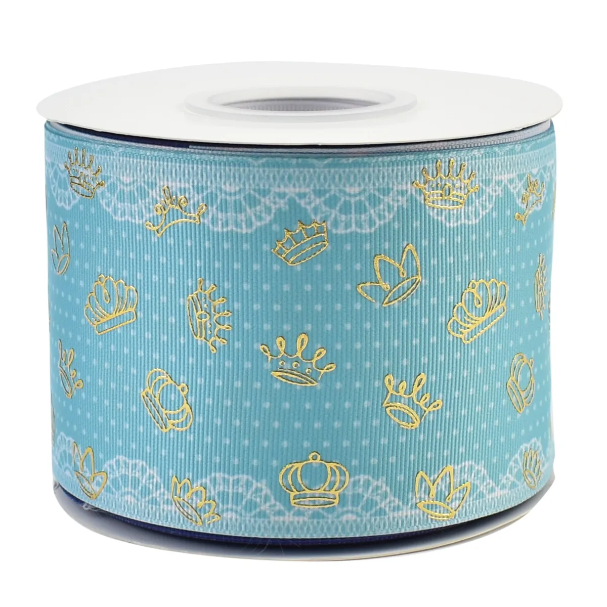 HSDRibbon 75mm 3inch hsd-design custom crown Pattern on Grosgrain Ribbon