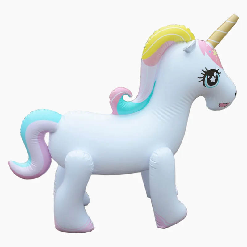 عملاق نفخ يونيكورن رذاذ الماء بركة اللعب السباحة تعويم نافورة خارجية شاطئ حفلات الأطفال الصيف ألعاب مياه