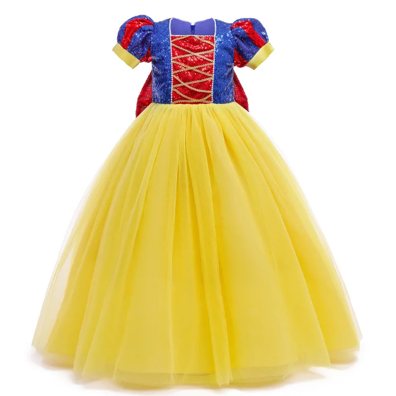 Children Girl Snow White Dress Princess Costume Kids Baby Birthday Halloween Party Fancy Dresses Fairy Frock Girls Infant Dress