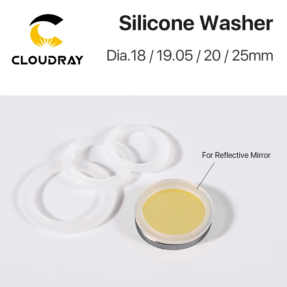 Imagem -02 - Cloudray Arruela de Silicone 19.05 20 25 mm para Espelhos de Lente de Focagem a Laser Co2