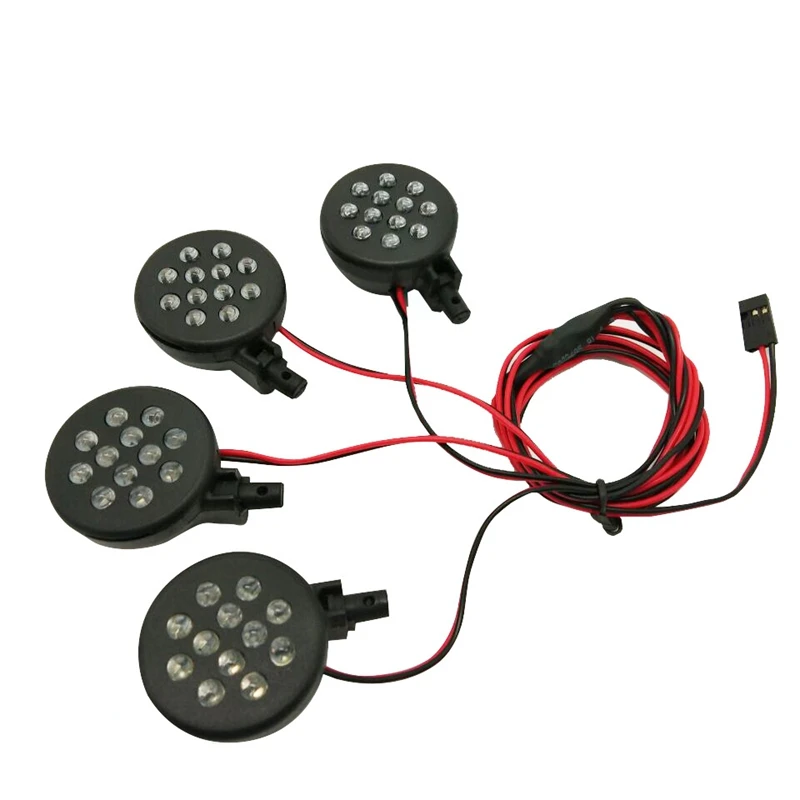 4 LED Lights Receiver Kit Plastic Shell Lotus Headlights for 1/5 HPI BAJA Rovan King Motor 5B RC Car Parts Accessories