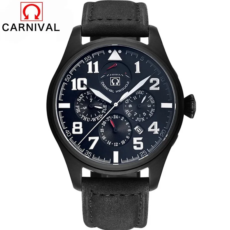 Carnival Luxury Brand Japan MIYOTA Automatic Mechanical Men\'s Watches He Gas 150M Waterproof Multifunction Luminous Clock C8675A