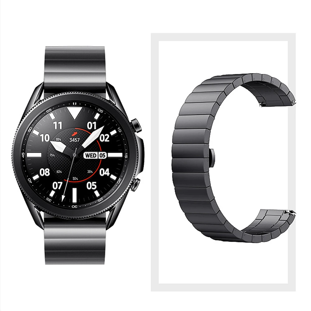 Metal strap for Samsung Galaxy watch/Huawei watch 3/Amazfit GTR stainless steel butterfly buckle strap for Huawei GT2 22mm 20mm