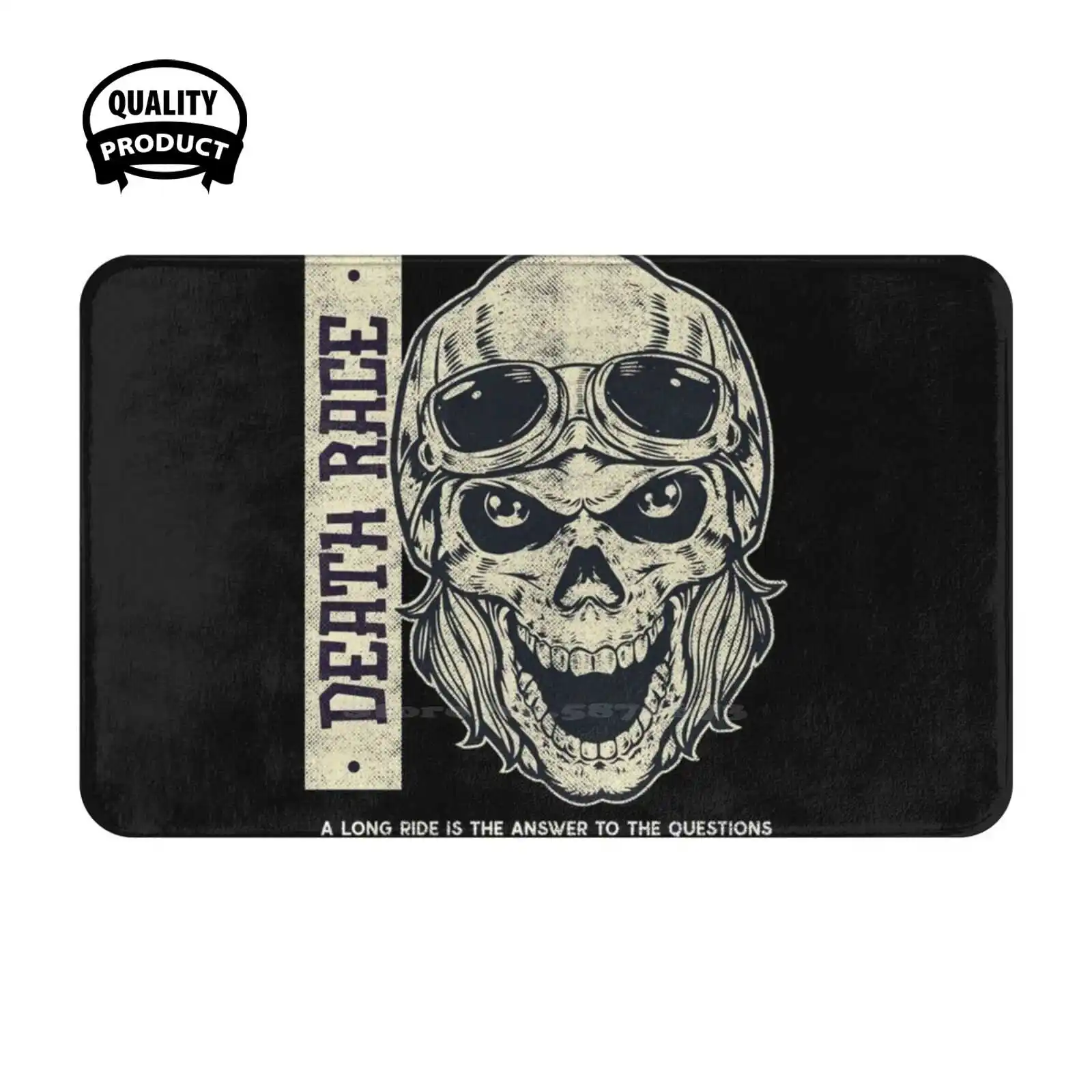 Death Ride Soft Cushion Home Carpet Door Mat Car Rug Death Stranding Skeletor Motorbike Helmet Ride Or Die Bikie Gang