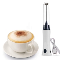 LBER Handheld Electric Coffee Mixer Frother Automatic Milk Beverage Foamer Cream Whisk Cooking Stirrer Egg Beater With Cover