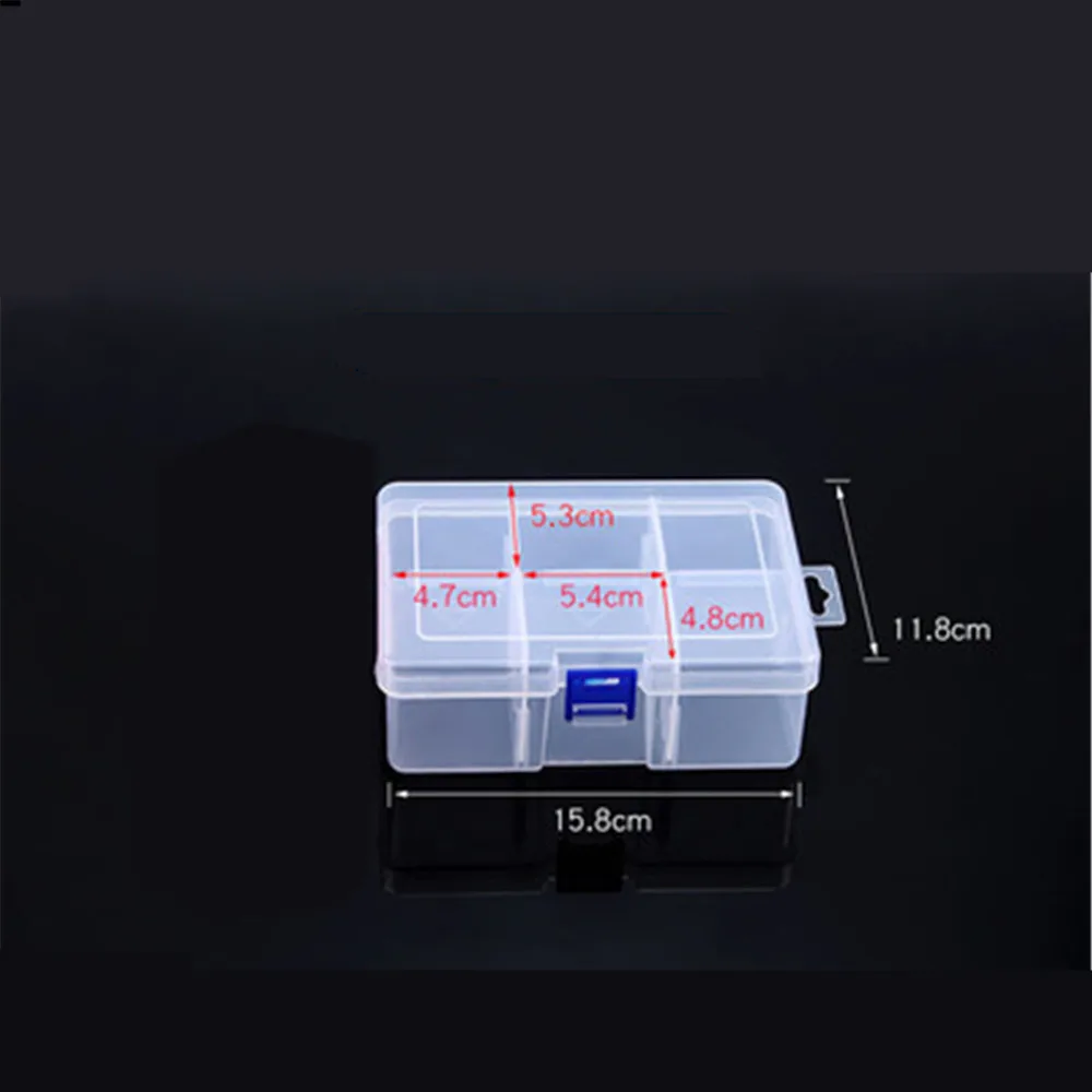 Combination transparent parts box rectangular small screw storage box jewelry box household sealed plastic box with lid