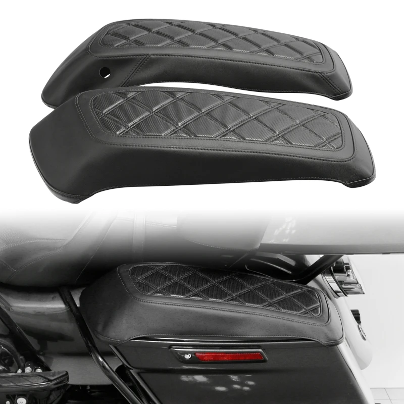 Motorcycle Black Saddlebag Lid Covers For Harley Touring Road King Street Glide Road Glide 2014-2023 2019 2018 2017 2016 2015