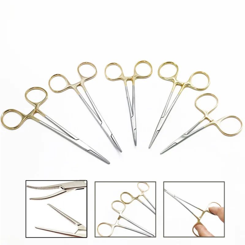 Hemostatic คีมเครื่องมือผ่าตัด Hemostat Dental Forceps