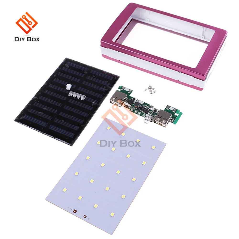 Keine Batterie Power Bank DIY Box und Shell 18650 Batterie Fall Halter Solar Power Bank Fall DIY Box Dual USB power Bank DIY Kit