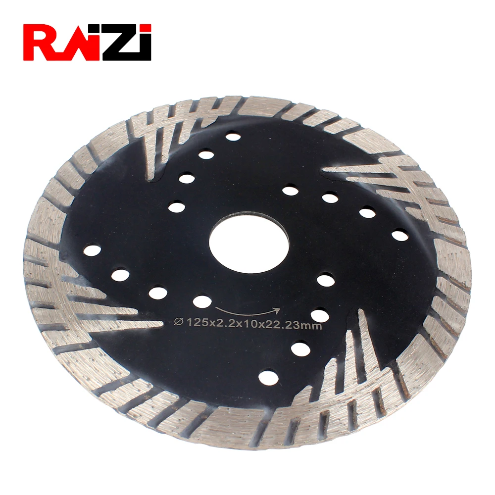 Raizi 1 Pc Diamant Turbo Trennscheibe Mit Schutz Zähne Granit Marmor Stein Beton 125/150mm Kreis Sägeblatt