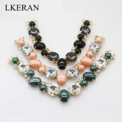 LKERAN New 2019 Fashion Crystal Sandal Chain bikini Connectors clothing decoration buckle DIY Hand sewing Beach Foot Jewelry