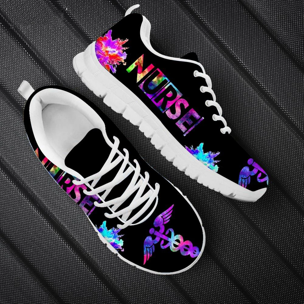 Zapatillas Mujer 2025 Galaxy Nurse Printed Jogging Shoes for Women Casual Mesh Ladies Sneakers Nursing Gifts For Woman Footwear