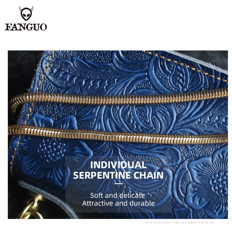 Mini Fiore Stampato Satchel Tasca Del Sacchetto di Cuoio Reale Borse A Spalla Crossbody Con Catena In Metallo Piccola Tote Bag Per Le Donne Frizione
