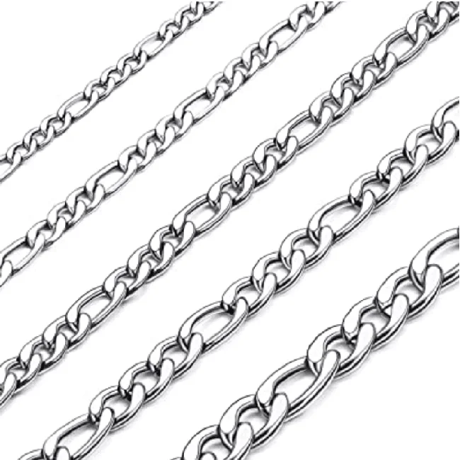 Neu eingetroffene Edelstahl-Figaro-Kette für Herren- und Damenschmuck – Detail 6