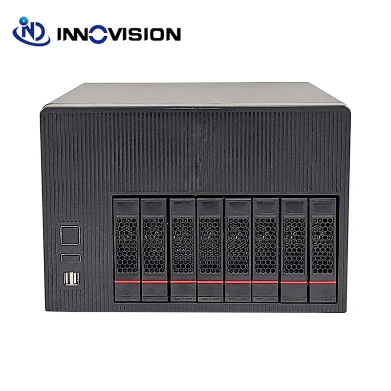 Imagem -02 - Nova Venda de Fábrica 8hdd Swap Quente Nas Chassi de Armazenamento com Bandejas Tooless Hdd Suporte Máximo M-atx Placa-mãe para Armazenamento de Data em Nuvem