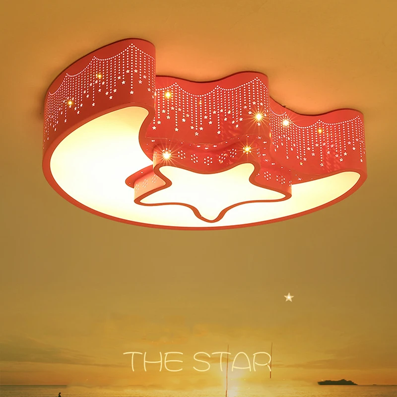 Modern LED Ceiling Light Living room Bedroom Lamp warm and romantic  Simple Creative star moon princess Children's room Lighting