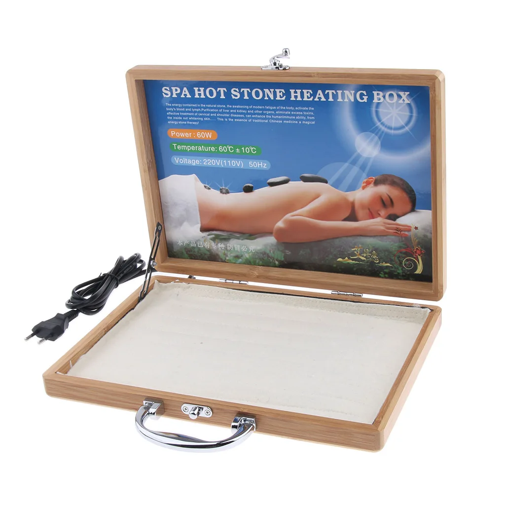 Hot Stone Rock Heating Box Massage Stone Warmer Case Heater EU Plug Massage Stone Warmer Hot Stone Warmer Device for Rock Stone