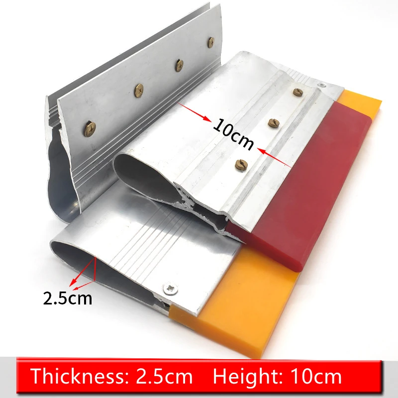 Neue Aktualisiert Tragen-proof Siebdruck Rakel Gummi Mit Aluminium Griff Legierung Tinte Schaber Für Film Industrie Werkzeuge