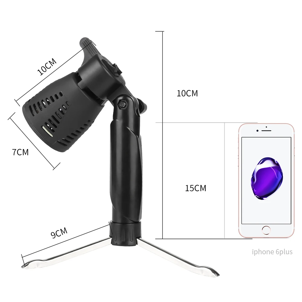 Chụp Ảnh Để Bàn Đèn LED Liên Tục Mini Di Động Lạnh Ấm Chiếu Sáng 3800-5500K Cho Chụp Ảnh Ảnh Video Phòng Thu 2 Chiếc