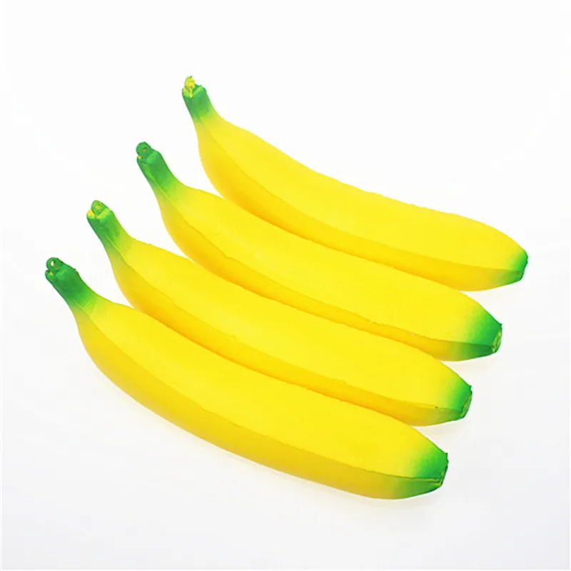 Jumbo Kawaii Banana Squishy Simulation Fruit PU Soft Slow Rising Squeeze Toys Phone Straps Scented Stress Relief Kid Toy Gift